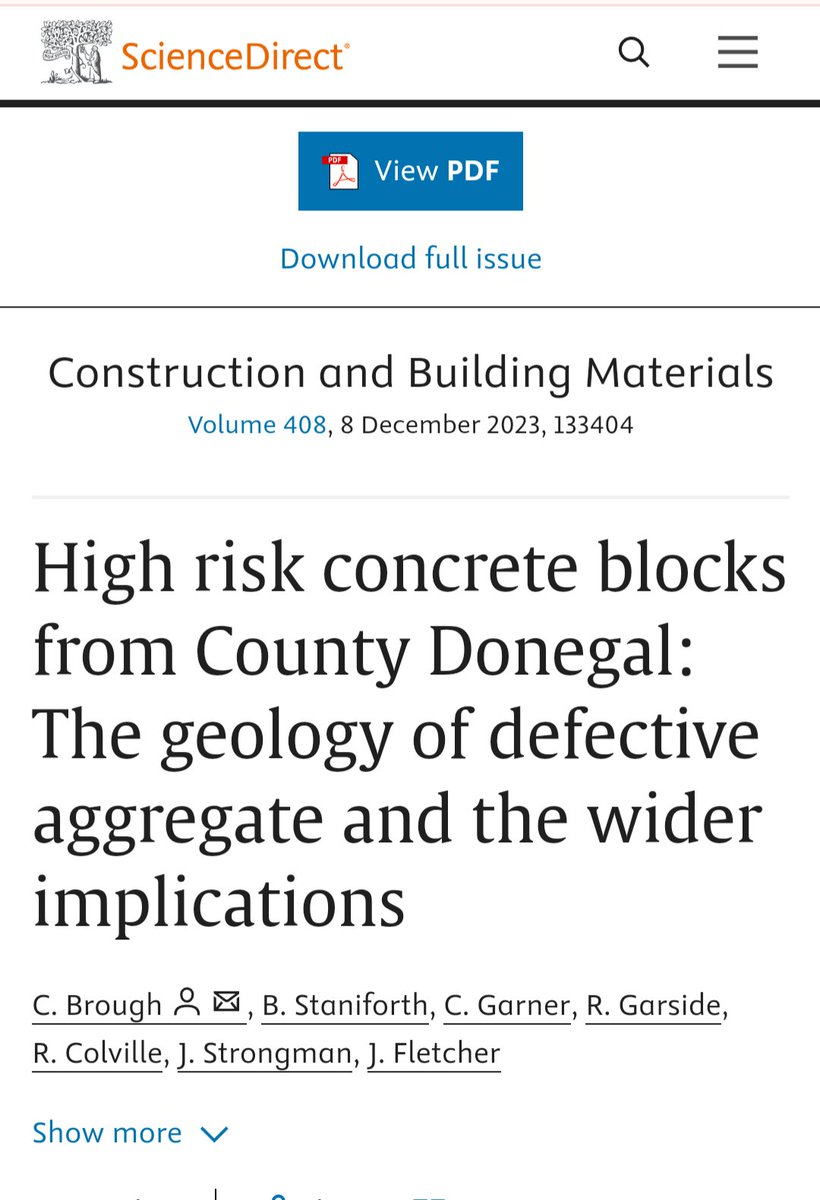 Any engineer assessing homes for the <a href="/HousingAgencyIE/">The Housing Agency Ireland</a> should not be ignoring the science that confirms that internal sulfate attack is the primary cause of concrete failure in Donegal defective homes #UnethicalEngineers
