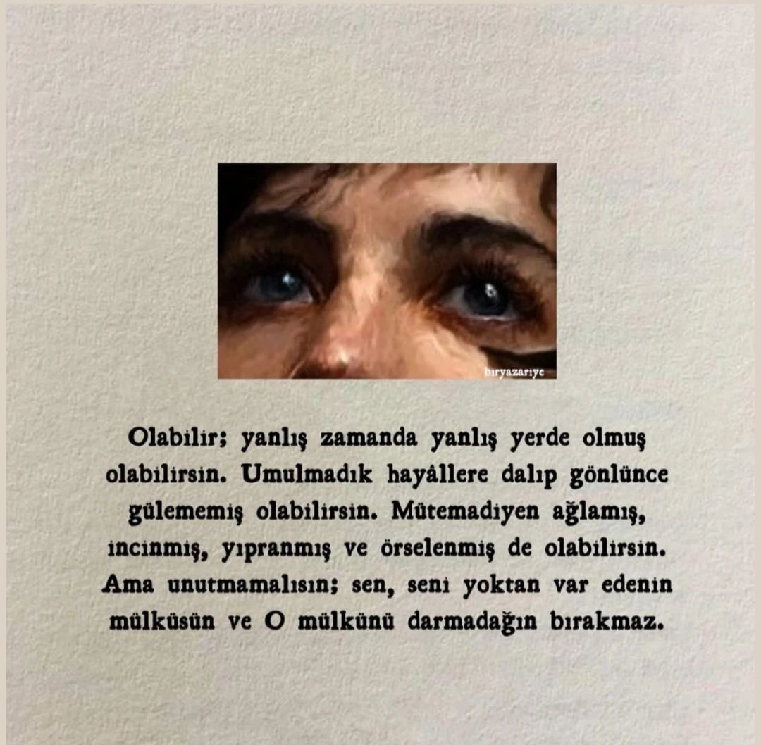 Okuduğum en gerçek teselli.