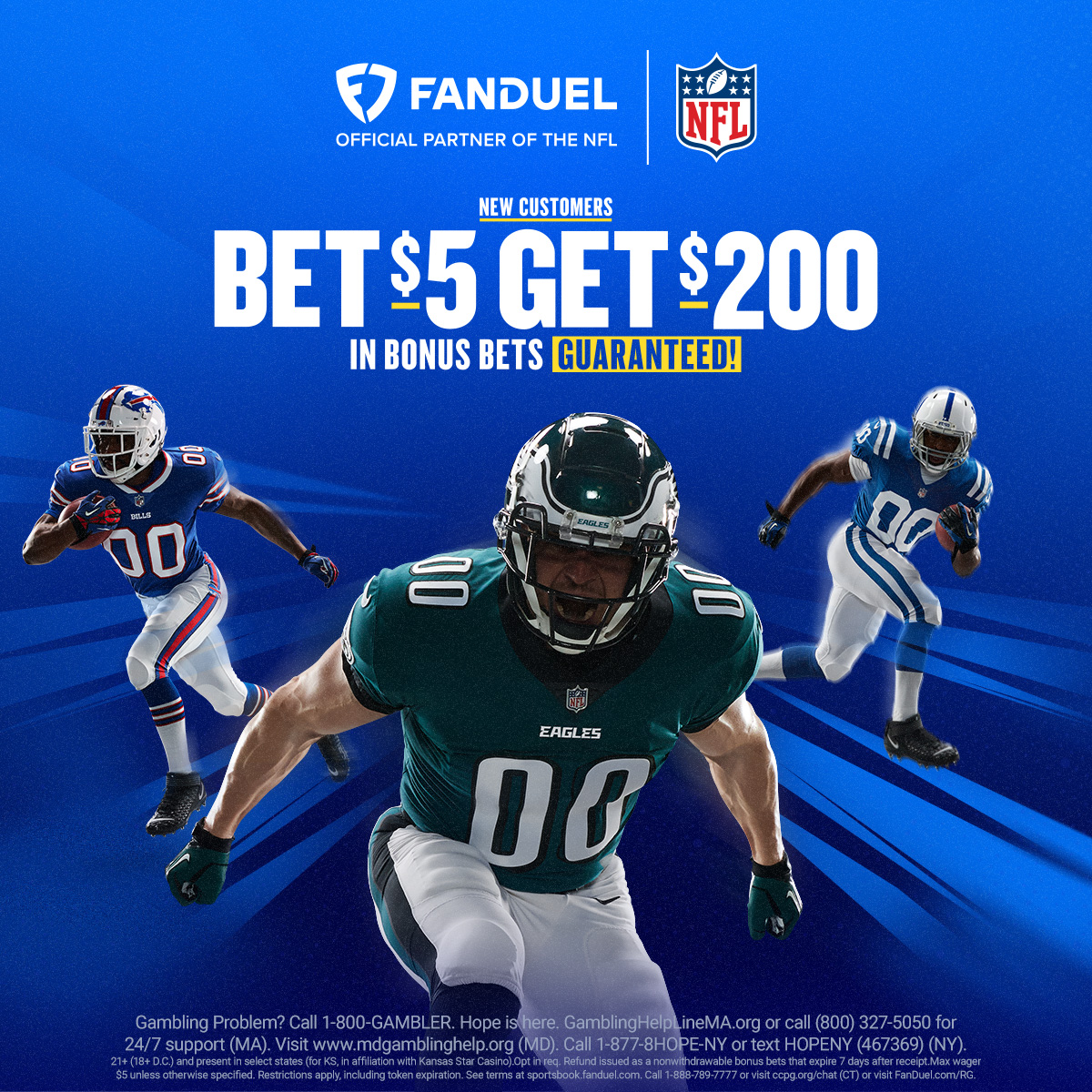 FDSportsbook's tweet photo. Kickoff the NFL season with a big return on America's #1 Sportsbook!
