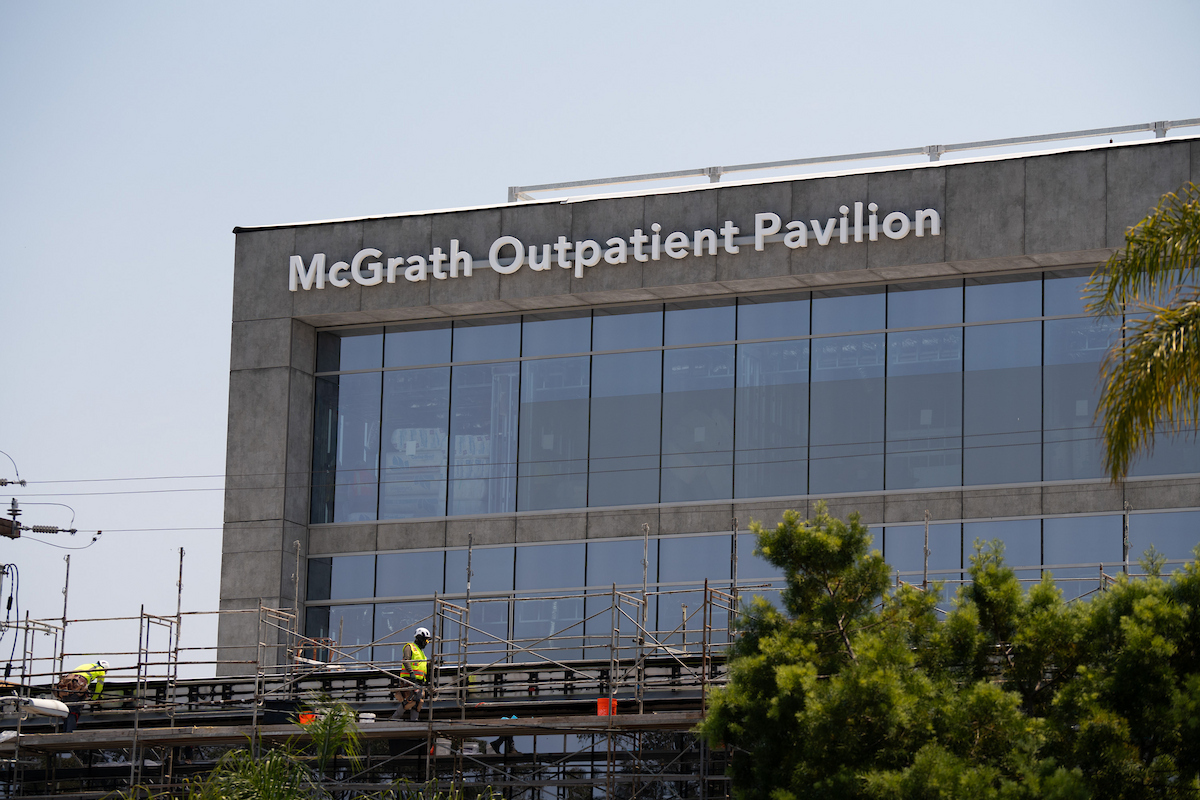 UCSDHealth's tweet photo. The McGrath Outpatient Pavilion is set to open in Summer 2025 – just one year away. We’re excited to share recent construction images, including the placement of the building signage in recognition of the generous gift from the McGrath Family Foundation. https://t.co/4ElLnCpO08 https://t.co/MKXJHBfLkn