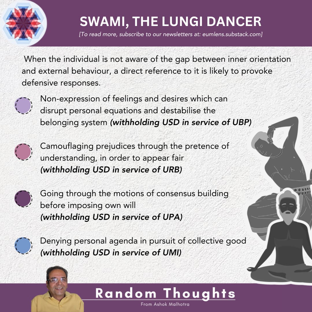 eumlens's tweet image. “In my experience, what works best is to keep reinforcing behaviours which are congruent with the individual’s inner feelings and ignore the ones which are not,” says Ashok Malhotra. 

To read this edition of Random Thoughts, subscribe here : eumlens.substack.com/p/swami-the-lu…

#eumlens