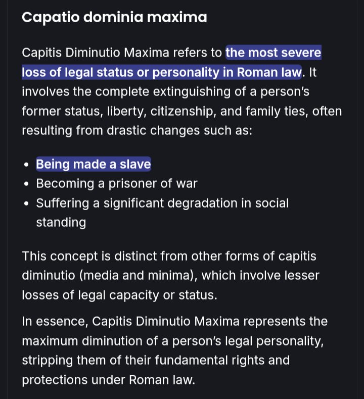webbedtoed's tweet photo. Why is EVERYBODY'S NAME IN CAPITAL LETTERS? 
**Capitis deminutio**
"a term used in Roman law, referring to the extinguishing, either in whole or in part, of a person's former status and legal capacity."
(you are dead/decedent)
#lostatsea ⛵🆘🚣
#nobodyiscomingtosaveyou 🫵🏻 https://t.co/y23uzJ6e0p