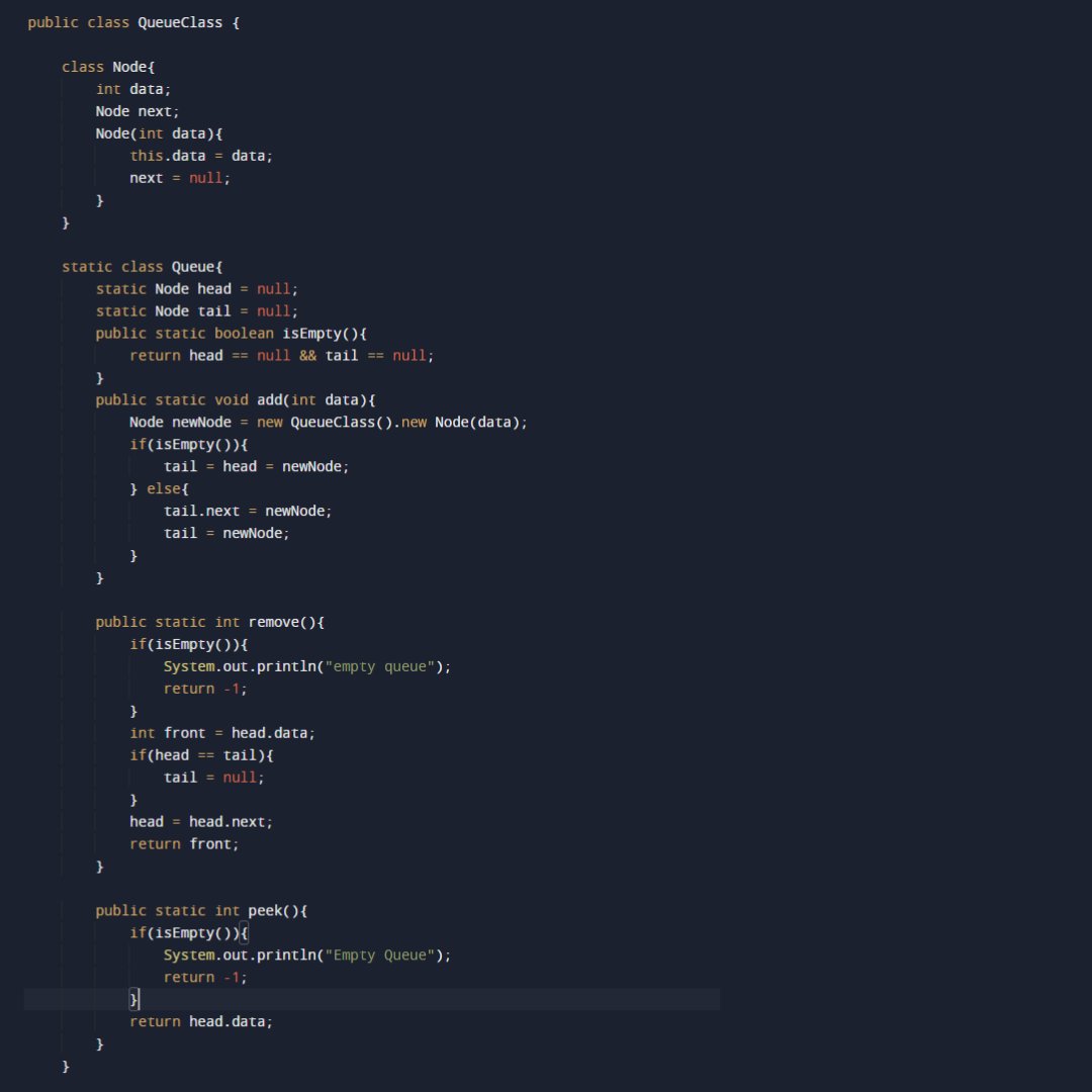 coderpedia's tweet photo. Today was our Day 8 of #100DaysOfCode challenge in which we have learnt about Queue Data Structures. We implemented Queue using Linked List and tried solving some of the problems related to it which we'll show in the upcoming posts.
.
Follow us @coderpedia for more 🚀 https://t.co/vZ7PoALQJL