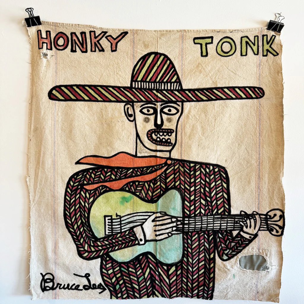 Some guitarristas 
yarddog.com
Jon Langford, Mikki Itzigsohn, Bruce Lee
#art #paintings #yarddogartgallery #yarddogart