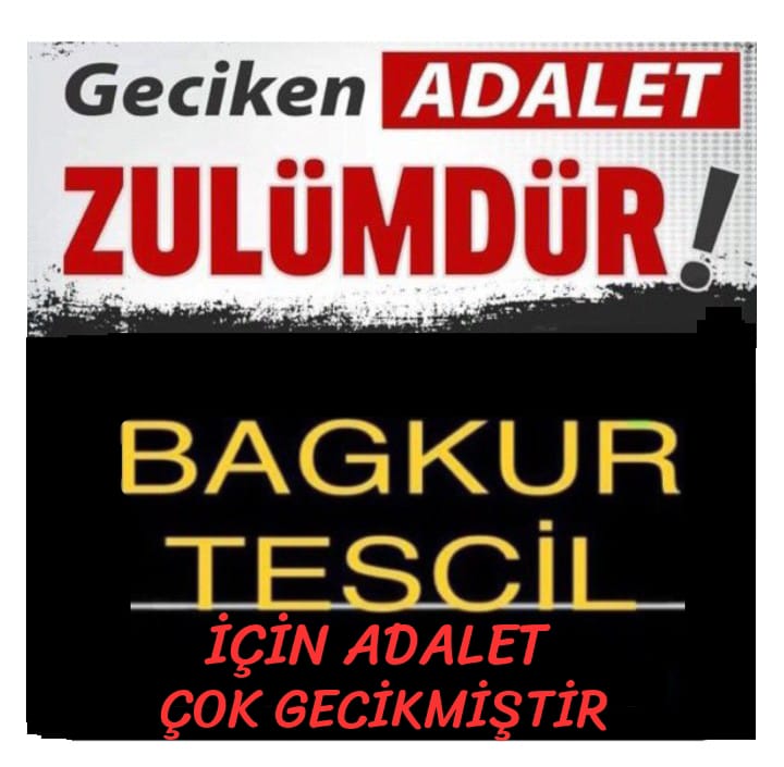 BAĞ-KUR TESCİLİ BİR ZAMANLAR VARMIIIIIIIIIIŞ BİR ZAMANLAR YOKMUŞ SİYASİ MASALA ÇEVİRDİNİZ SAYIN SİYASETÇİLER
#TESCİLMAĞDURİYETİBİTMELİ
ÇEYREK ASRIN AYBI
#BağkurTESCiLÇözümİstiyor
<a href="/RTErdogan/">Recep Tayyip Erdoğan</a> 
<a href="/B_Palandoken/">Bendevi Palandöken</a>

<a href="/celalettin_kose/">Av. Celalettin Köse</a>
<a href="/AbdulkadirOzl/">Abdulkadir Özel</a>
<a href="/ademyesildal/">Adem Yeşildal.🇹🇷</a>
<a href="/NumanKurtulmus/">Numan Kurtulmuş</a>
<a href="/rbklndr/">Av.Dr.Rabia İLHAN</a>