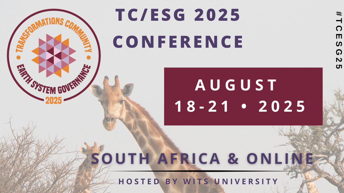 TransformComm's tweet photo. 🌍Excited to announce the TC/ESG -25! 
📅Dates: Aug 18-21, '25 (South Africa &amp; Online) 
🌱Theme: Navigating Sustainability Transformations Towards Justice &amp; Equity
Read more: https://t.co/HqvJfliOIp
🔹Connect with global experts🔹Explore unique locations🔹Expand your network https://t.co/2PVpu1Rgoi
