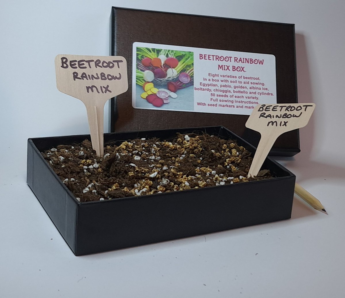 SimonsSeeds's tweet photo. Our new Beetroot Rainbow Box Mix in compost. Eight varieties of this superfood. Please visit my etsy shop. https://t.co/pnXCJAcU9G #beetroot #growingkits #GrowingTogether #gardeninggifts #gardeningforbeginners #LincsConnect #LincolnshireBlogger #giftsforhim https://t.co/ipBa1xxkxO