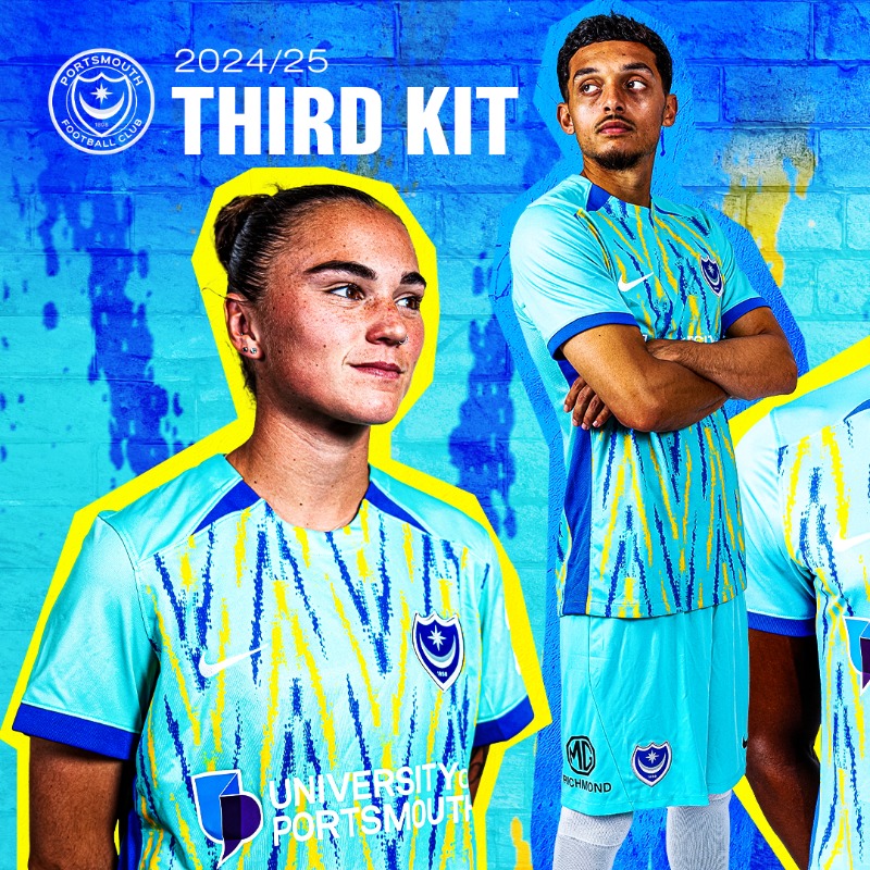 PompeyWomen's tweet photo. 🔵🟡

👕 Introducing #Pompey's 2024/25 third kit!