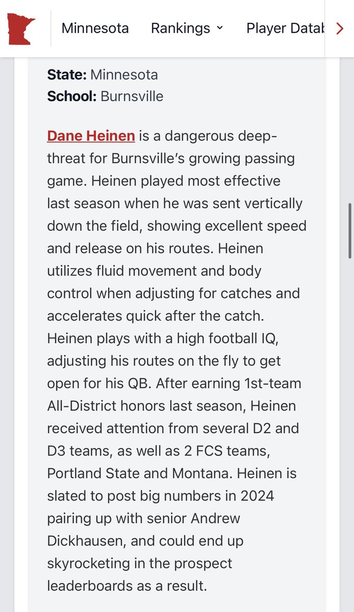 thank you <a href="/PrepRedzoneMN/">Prep Redzone Minnesota</a> for the write up