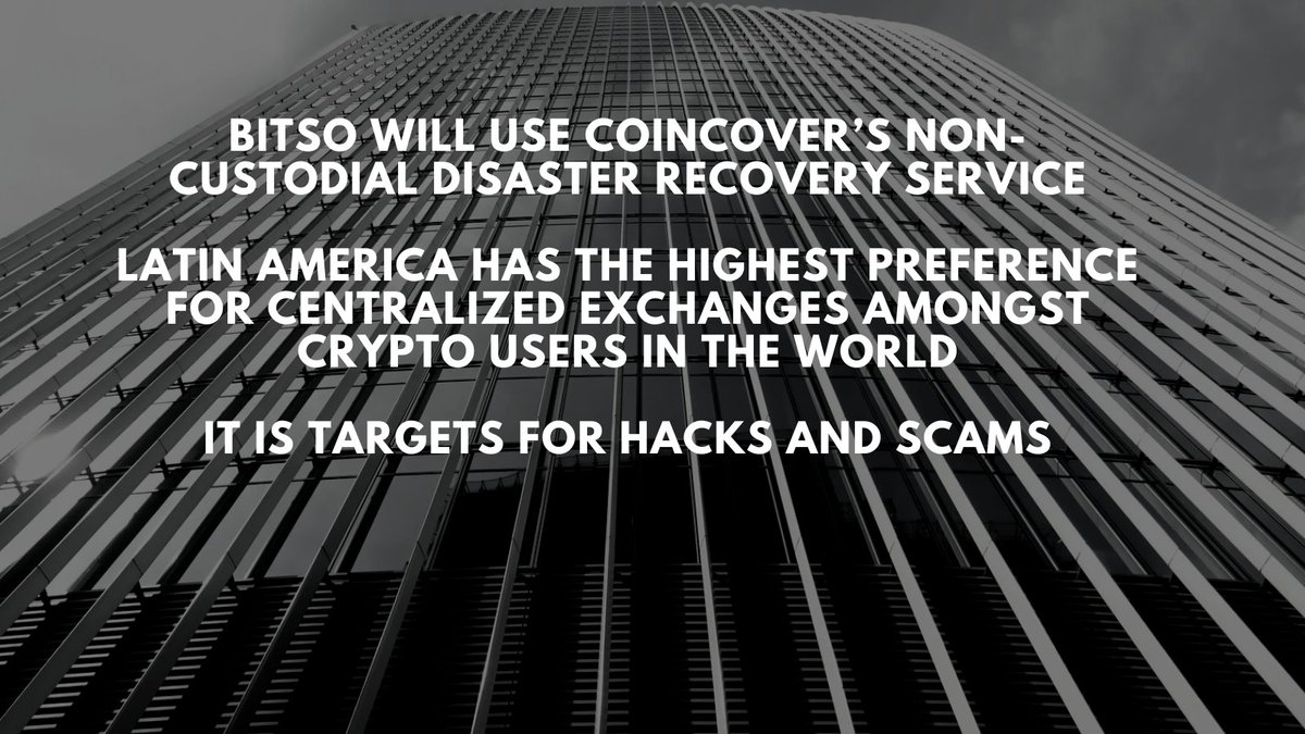 cryptoalltoday's tweet photo. Top LatAm exchange Bitso has decided to use Coincover’s non-custodial disaster recovery service for monitoring transactions in real time.
Check out the news
#bitso #exchange #coincover https://t.co/aeBkrbgyPz