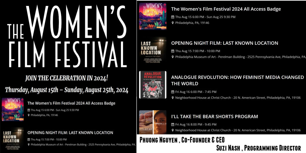 tinseltine's tweet photo. Happy Opening to the WOMEN'S FILM FESTIVAL #TWFF24 @phlwomensfilm  #filminPhilly
https://t.co/kMgEhfKCky https://t.co/jGAIMrDHFi