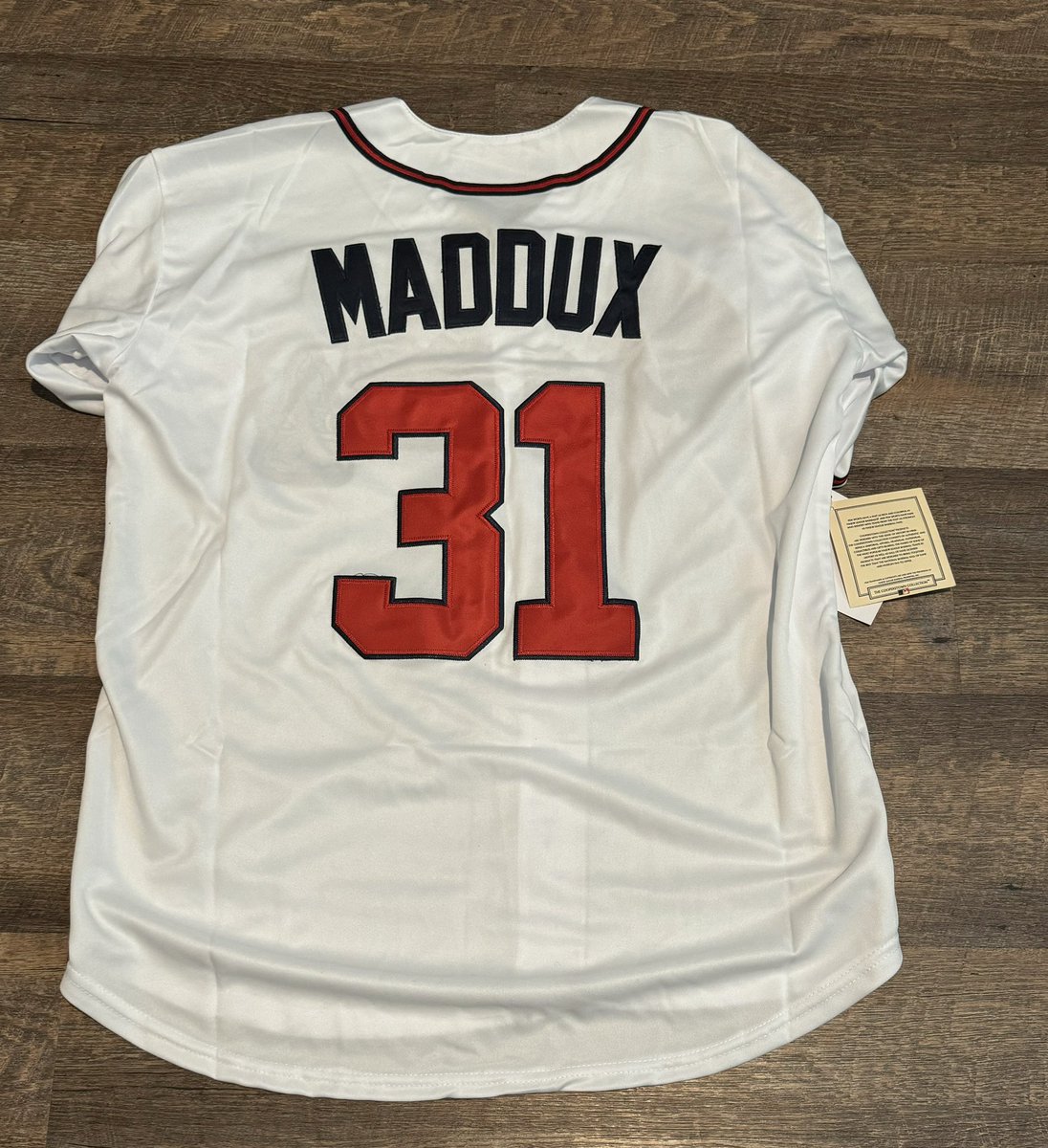 HUBapparel1's tweet photo. Greg “Mad Dog” Maddux 95
World Series jersey at H.U.B.! https://t.co/rHTpN231k6