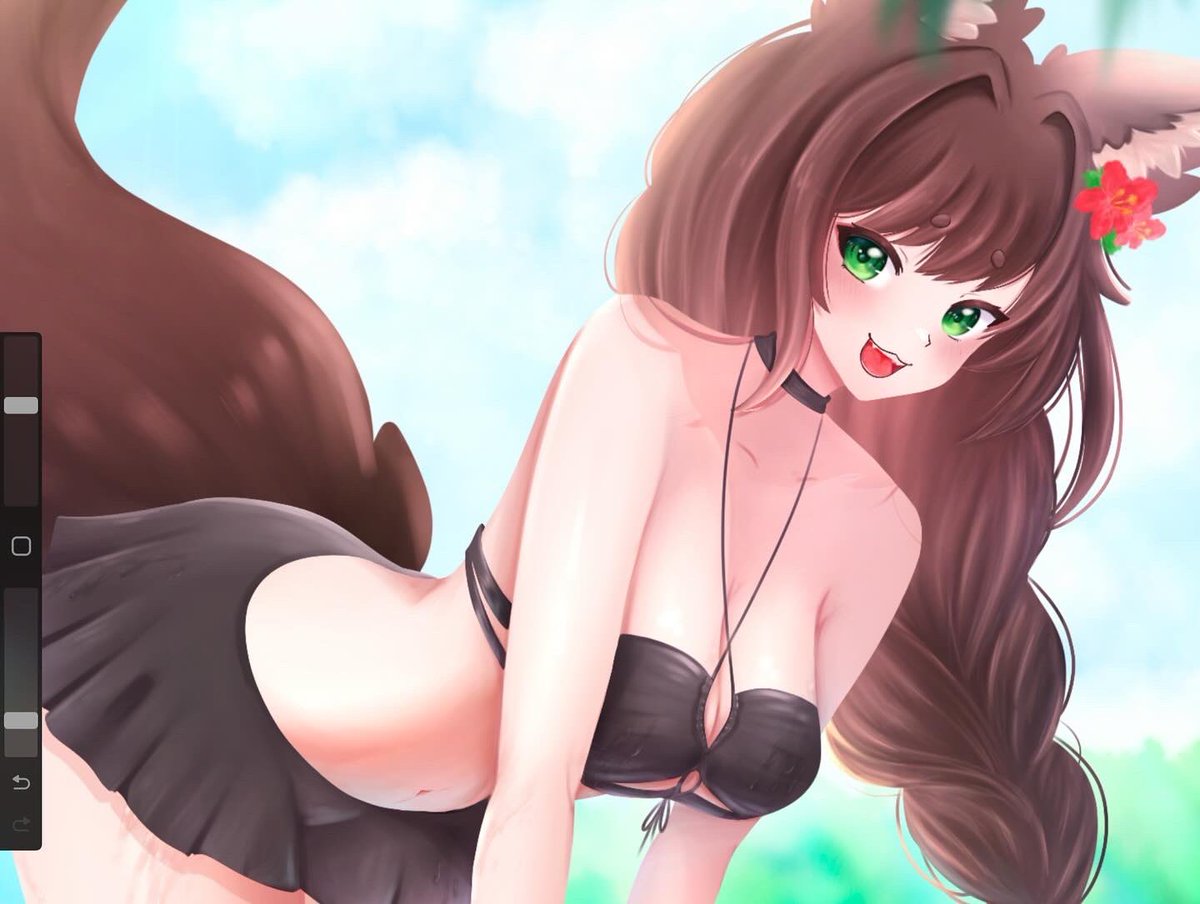 Artistic_Wolfy's tweet photo. Little summer trip to the beach . Wanna join ? #summer #art #Vtuber #illusrtationart #illusrtation #artwork #summerdrawing #sexyanimegirls #wolfgirl #summer2024 https://t.co/mCHEVJodcH