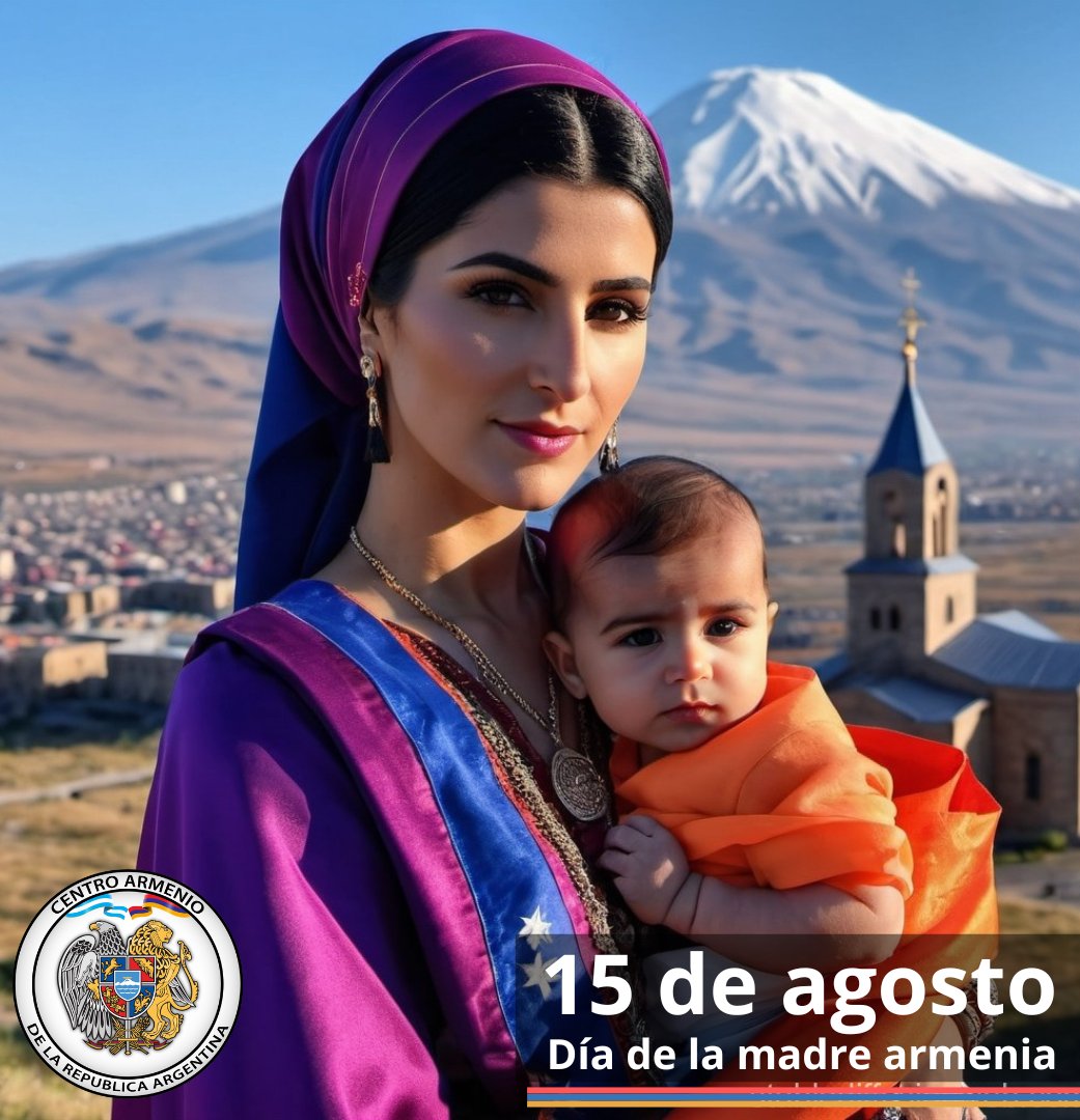 Hoy la Iglesia Armenia conmemora la Asunción de la Santa Virgen María, festividad de especial importancia religiosa y nacional, tradicionalmente celebrada como "Día de la madre armenia”. Se honra a la Virgen María, su símbolo de pureza y humildad. Saludamos a las madres armenias.