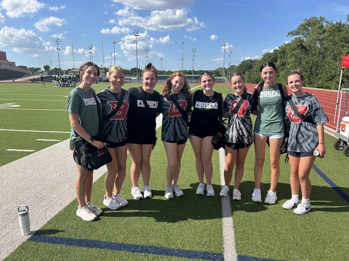 First football scrimmage of the season!  McKinney Boyd and Prosper Sports Medicine teams!  Working hard and working together! <a href="/PISD_Athletics/">ProsperISDAthletics</a> <a href="/ProsperHS/">Prosper High School</a> <a href="/ProsperEaglesFB/">Prosper Eagles FB</a> <a href="/BroncoTweet/">McKinney Boyd HS</a>