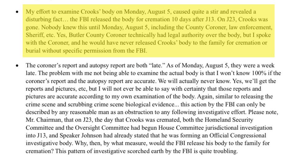 KylieJaneKremer's tweet image. 🚨BREAKING NEWS🚨

Matthew Crook’s body is GONE

@RepClayHiggins requested to examine the assassin’s body and was told it was released to the family by the FBI. 

Nobody even knew his body was gone until August 5, including the Butler County Coroner, LEO, and the Butler County…