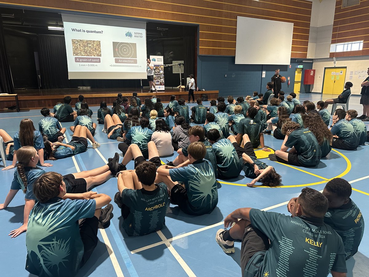 One of the highlights of the <a href="/qdmroadtrip/">National Quantum & Dark Matter Road Trip</a> is the insightful questions from students. It's wonderful to hear the ways #darkmatter and #quantumscience ignite their imagination.

Thank you Nightcliff High School for your thought-provoking questions!

<a href="/Aus_ScienceWeek/">NationalScienceWeek</a> @ARC_EQUS
