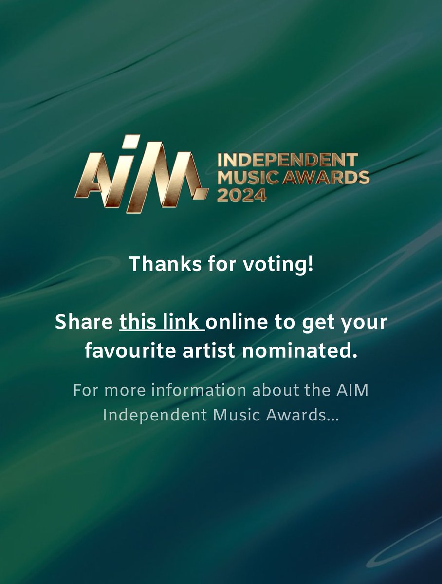 karljohnsonAM's tweet photo. @NemoChappell @TheKsUK @OwenJon40744227 @AIM_UK All done @NemoChappell and I’ve Voted for the boys @TheKsUK, good luck and congratulations on the nomination… https://t.co/UugESBM5i6