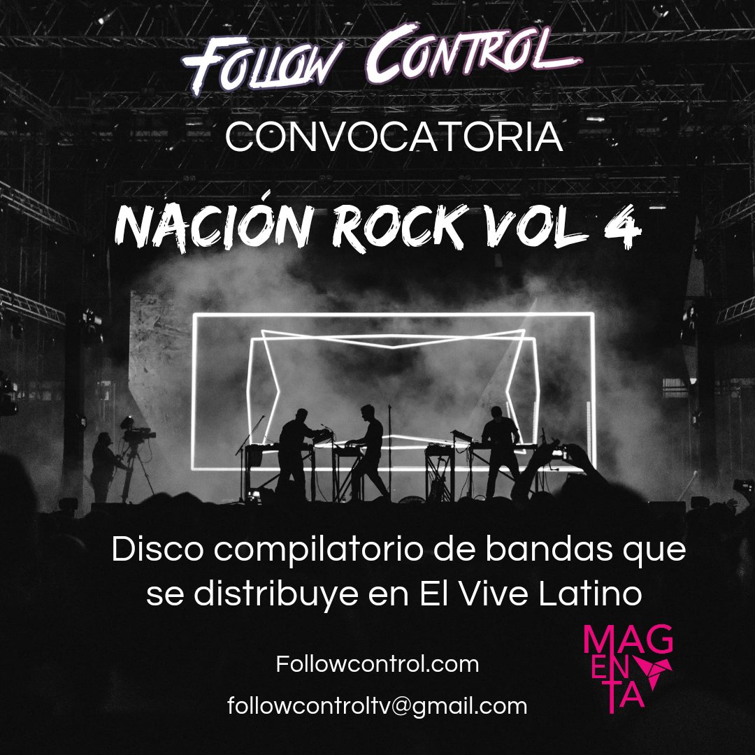 Ya está la convocatoria abierta de Nación Rock el disco compilatorio de bandas nacionales que se distribuye en el #Vivelatino 2025 .
Aquí los detalles 👇👇👇
facebook.com/share/p/svJbRb…

#bandas
#musica #ConvocatoriaAbierta #convocatoria #bandasnacionales
