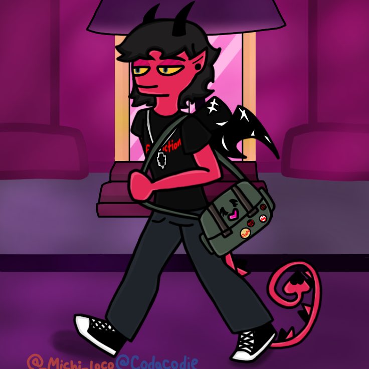 Behold <a href="/Codacodie/">Codie</a> ‘s helluva boss sona taking a lovely walk through the Lust Ring 🦇💖 #HelluvaBoss #HelluvaBosssona