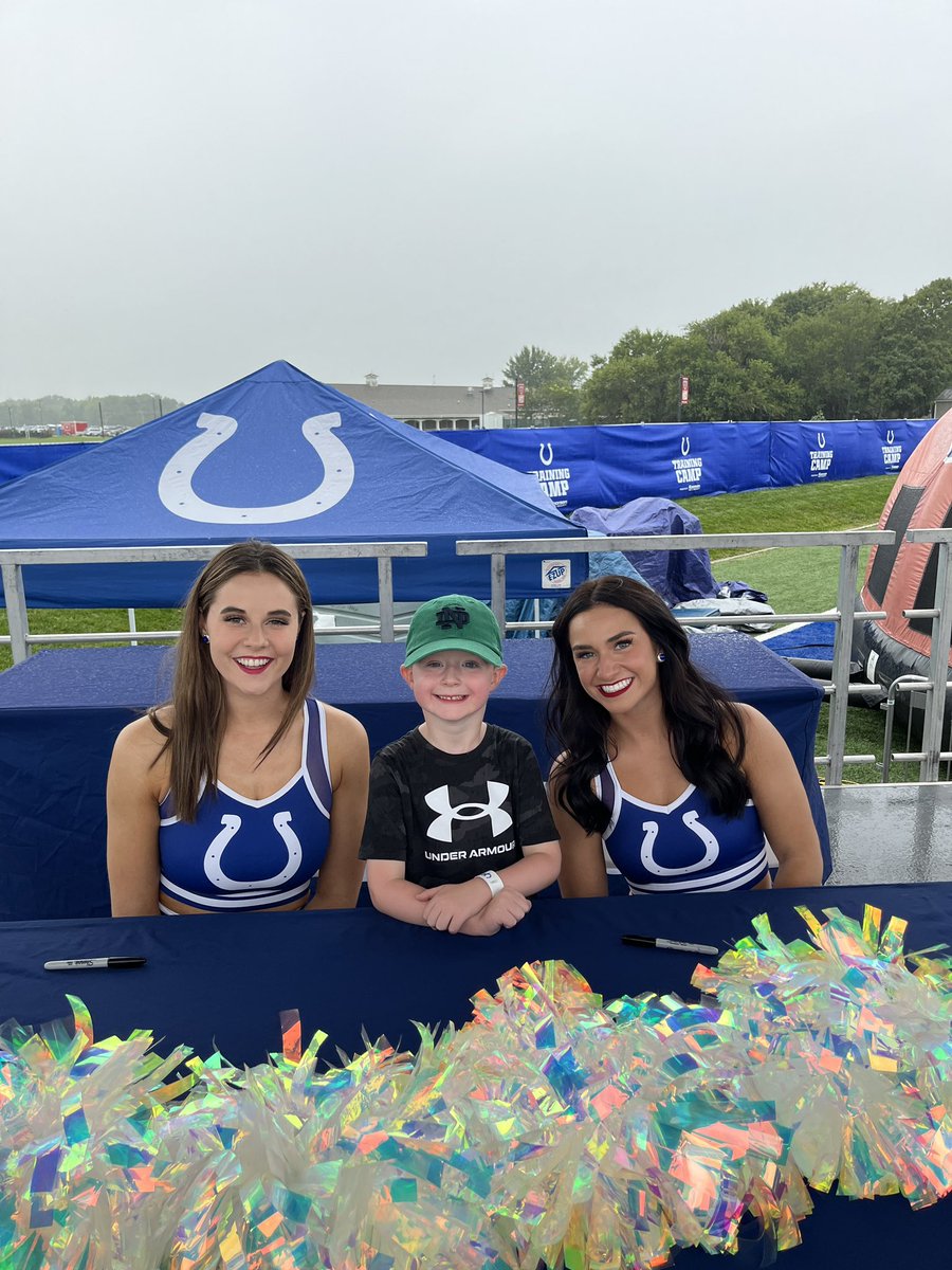 Professor_Pod's tweet photo. Boys night with the @Colts while mommy has to work late. #ColtsCamp #Soggy #RoofOpen https://t.co/KLHjKNjTI9
