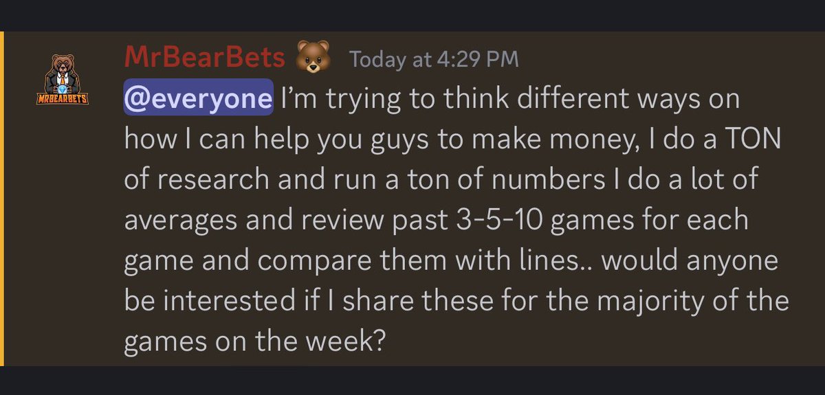 MrBearBets's tweet photo. Would anyone be interested? 🤑 https://t.co/71NtT9xMHD