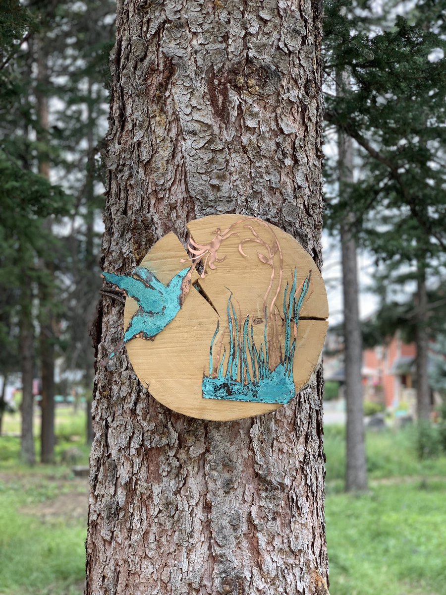 LimaJezabel's tweet photo. Art In Nature Trail. Bow River Trail, Banff. https://t.co/sTWzDqyhAz
