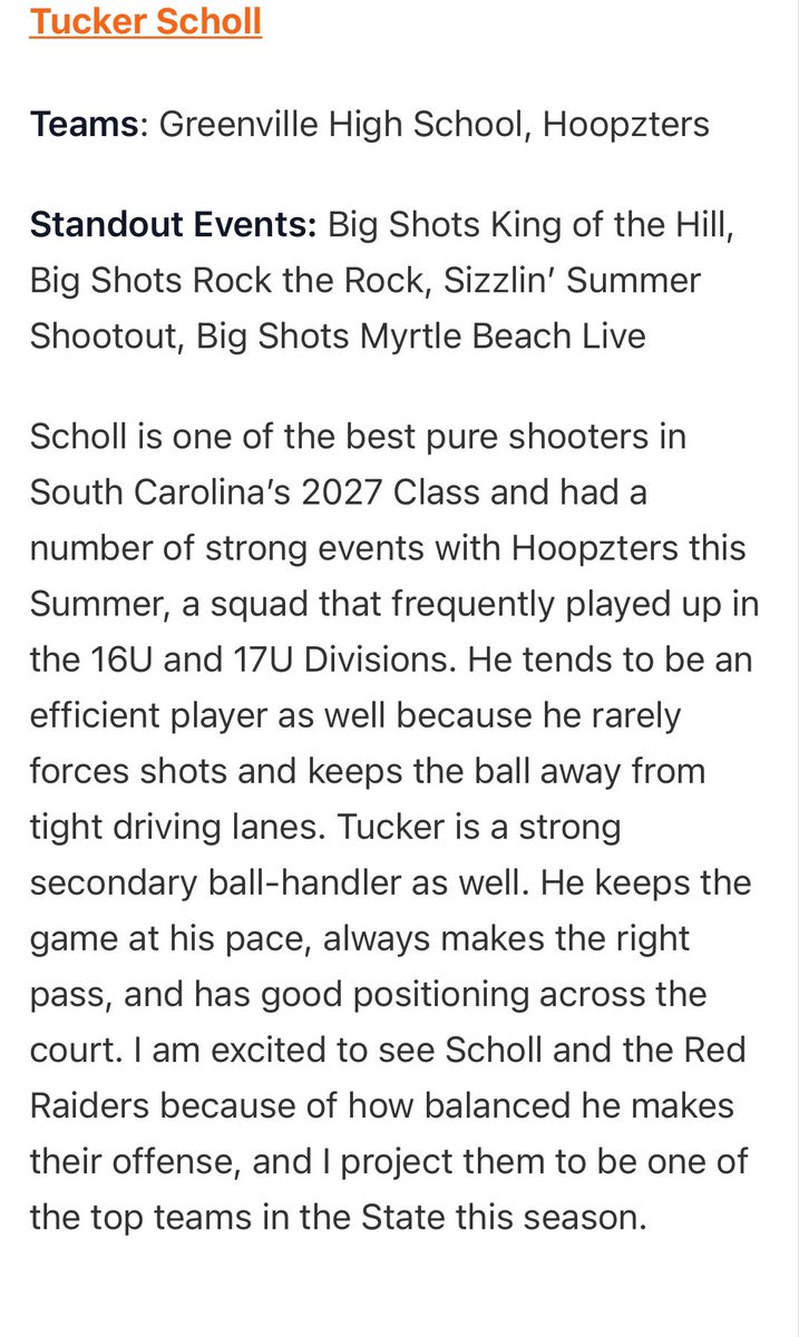 Thank you <a href="/PrepHoopsSC/">Prep Hoops South Carolina</a> for the write up! <a href="/AndrewBaxleySC/">Andrew Baxley</a>