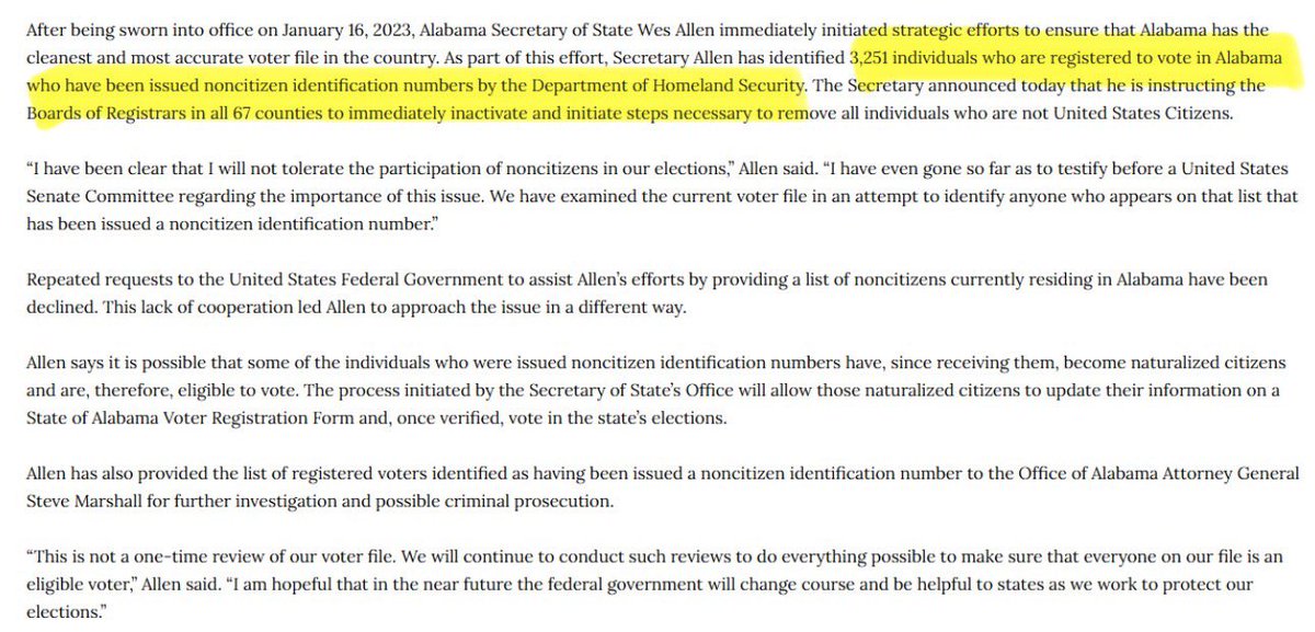 MAGAVoice's tweet image. OMG 🚨 Alabama Secretary of State discovered THOUSANDS of Non-Citizens registered to vote

WE NEED TO MAKE THIS VIRAL ON 𝕏 

YOU KNOW WHAT TO DO 👇