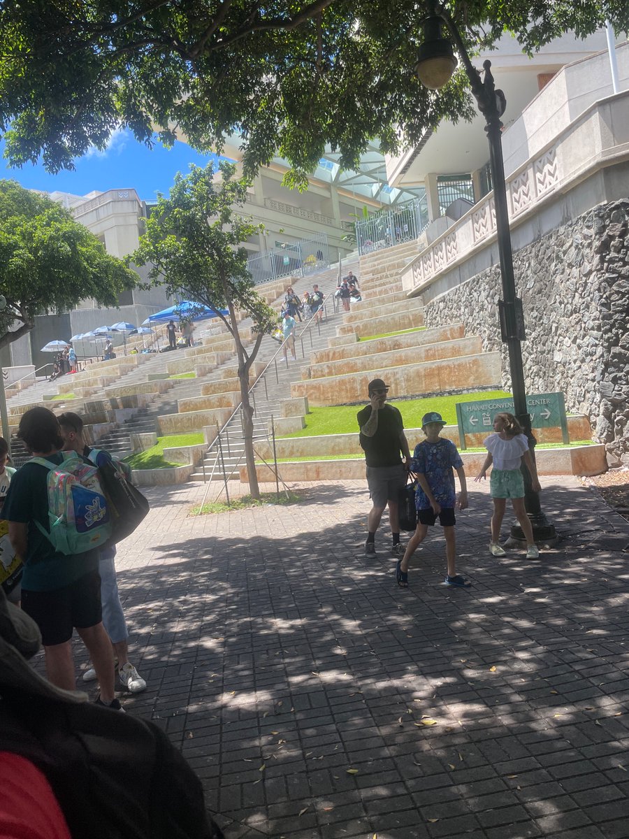 I’m outside of the Pokémon center with the markers!