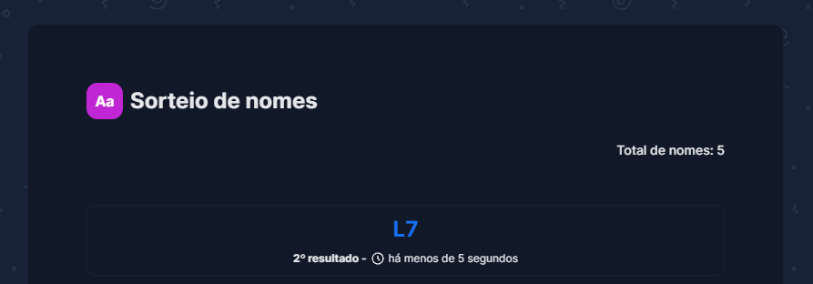 L7 ganhou, passa DM com dados do pix.