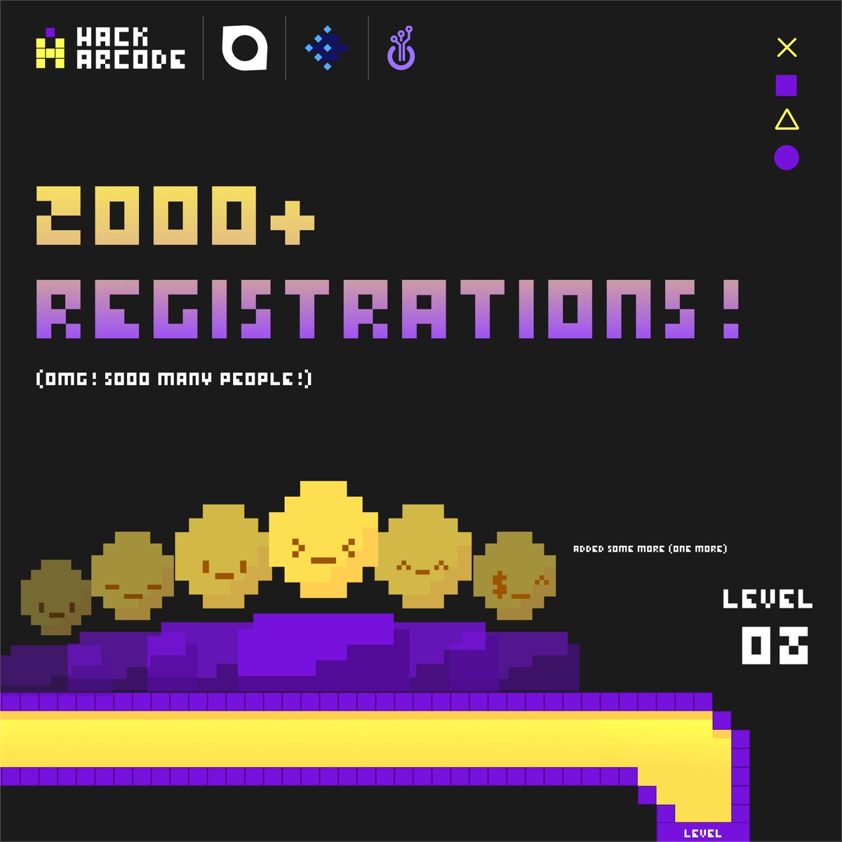 HackArCode's tweet image. 🚀 We just hit 2000+ registrations for HackArCode! 🎉The excitement is building up, and we can't wait to see the incredible innovations that will come out of this hackathon.
Haven't registered yet? There's still time! Join us, invite your friends, and be part of something epic🔥