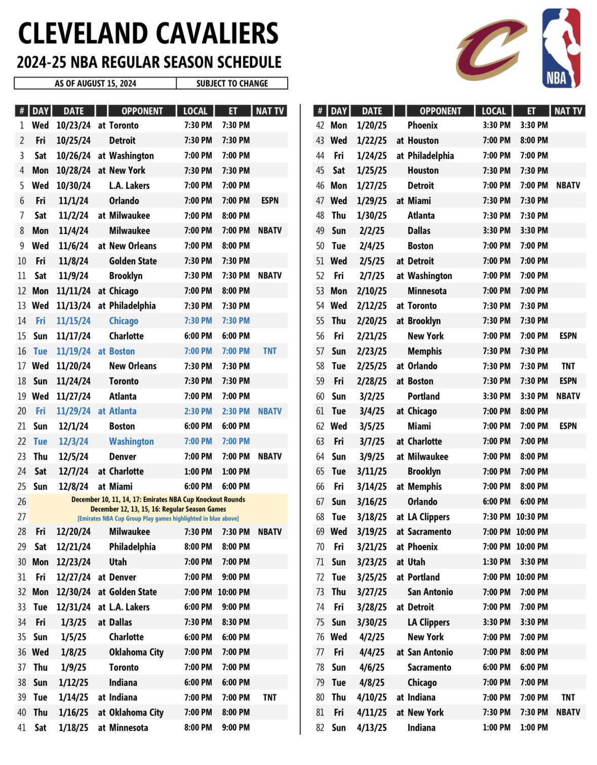 cayleigh-griffin-on-x-the-cavs-2024-2025-regular-season-schedule-https-t-co-8zzn9kenx0-x