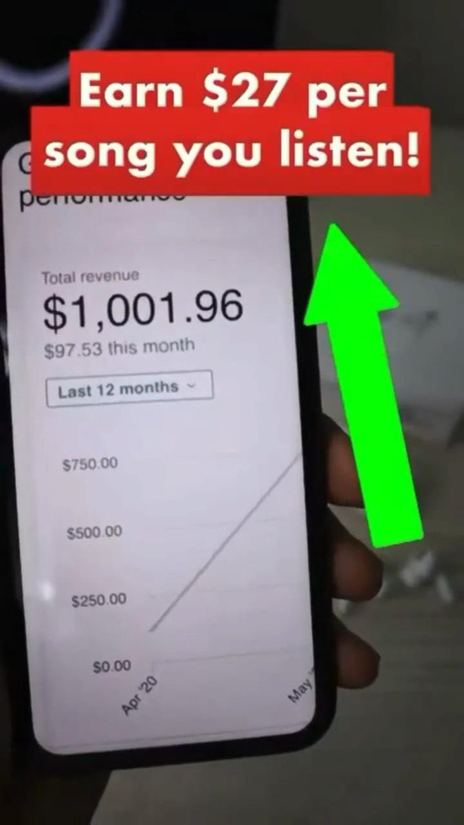 Earn $27 per song you listen:

I have prepared a list of 13 Websites that'll pay you $100/hr for listening the music With Just a Smartphone or Laptop and Internet.

For absolutely FREE:

To get it:

1. Follow Me
2. Like and Retweet
3. Reply with "Earn"