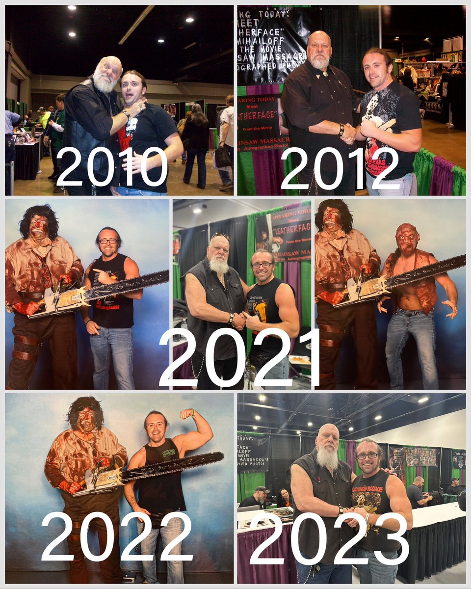 Throwback Thursday: A history of me with RA Mihailoff, Leatherface, at <a href="/TheScarefest/">The Scarefest</a> 

This year is gonna kick ass.

The Saw is Family 

#leatherface #thesawisfamily #texaschainsawmassacre #scarefest #tbt #throwbackthursday #horror