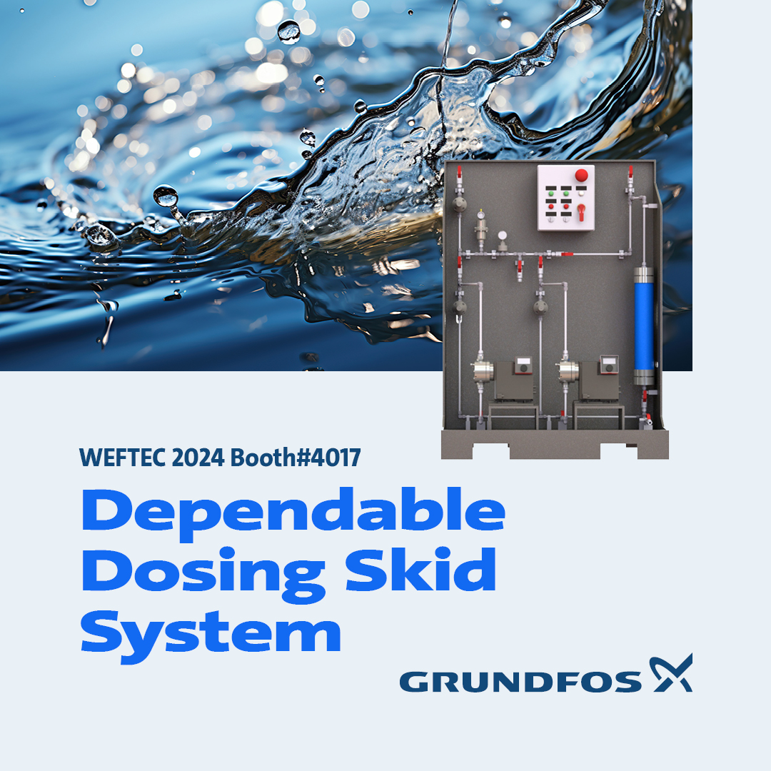HampAdamsJ's tweet photo. Smart Skid, Accurate Dosing. That's our promise. Come see it in action at WEFTEC 2024, booth #4017. Learn More Here!  https://t.co/YvZ2g2Ei0a
#WEFTEC2024 #Grundfos #Innovation #GrundfosAtWEFTEC #PossibilityInEveryDrop https://t.co/yL94LpQZwh