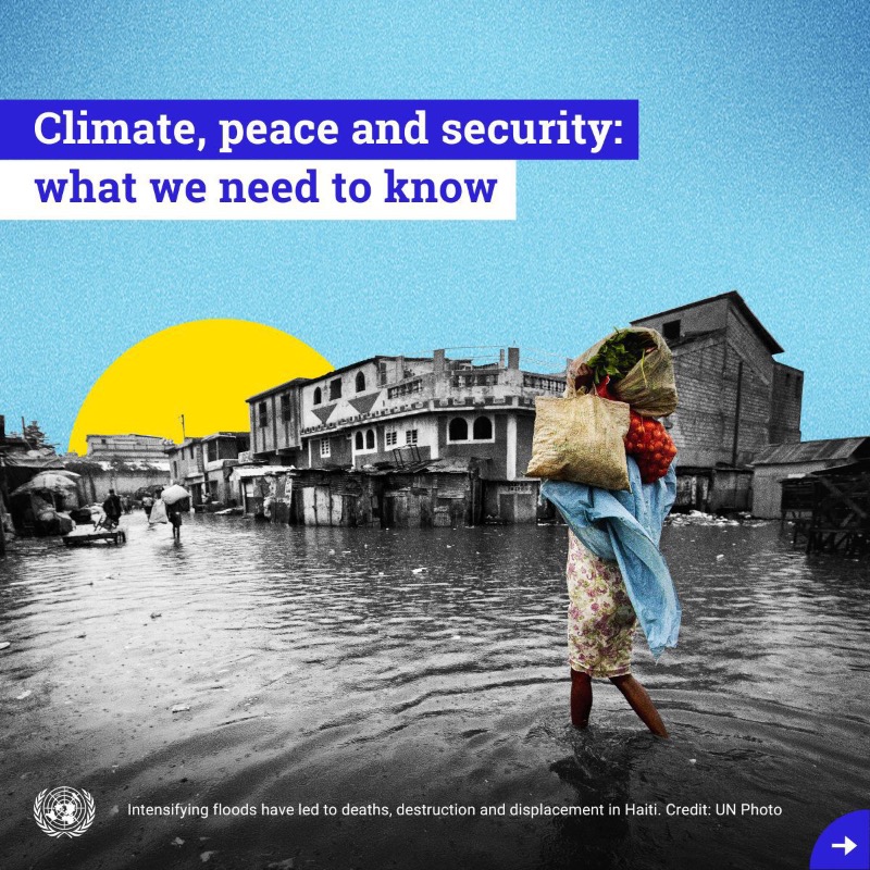 UN's tweet photo. Climate change affects us all, no matter where we live.

Yet, its impact is especially devastating in fragile countries and communities grappling with conflict or humanitarian crises.

See why #ClimateAction is crucial for peace ⤵️