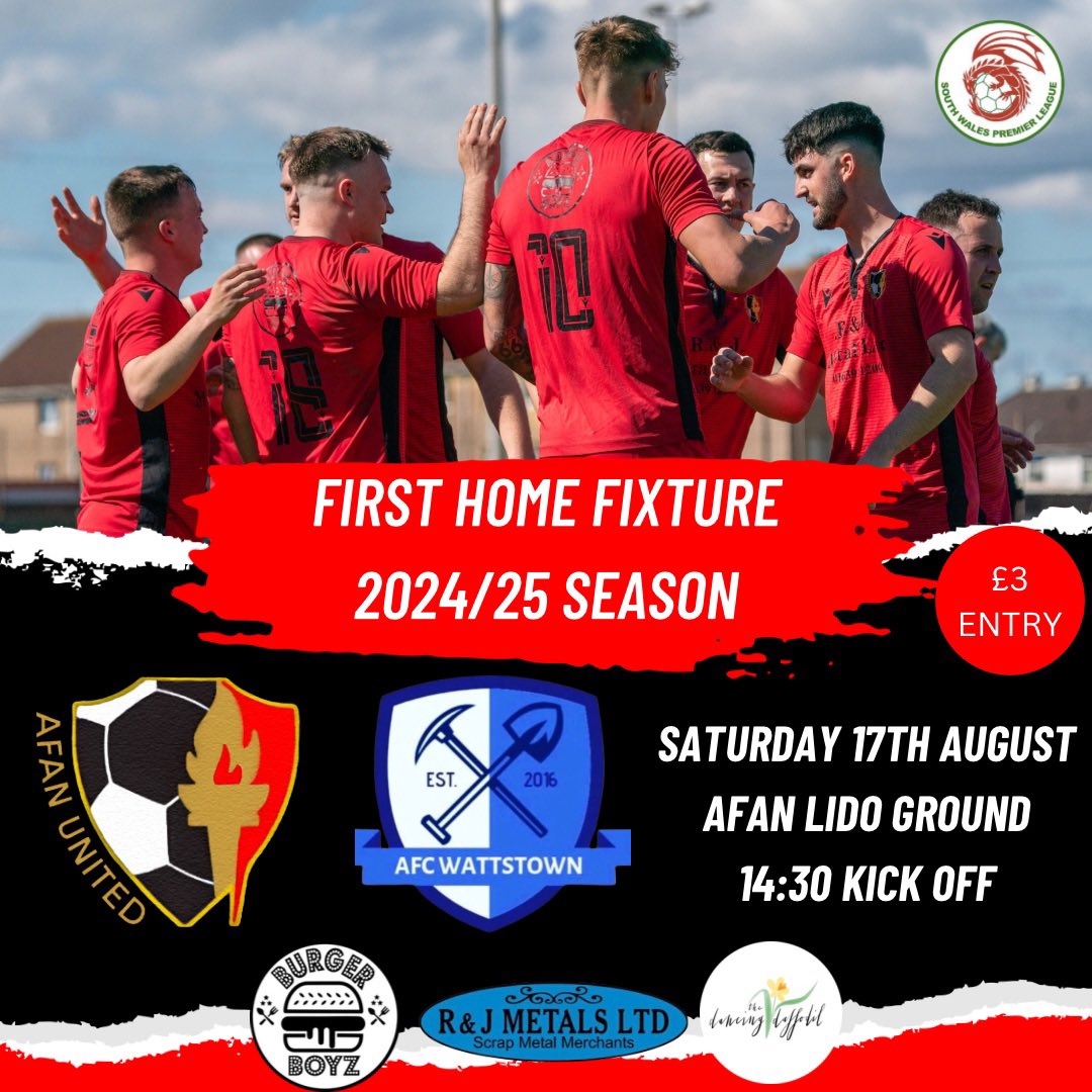 Our first home game this Saturday as we face <a href="/AFCWattstown/">AFC Wattstown</a> for the first time. From hearing good reports about the visitors, it looks to be a challenging game in the new division ⚽️
New season tickets will be available at the gate for just £20 for all home fixtures this season 🎟️