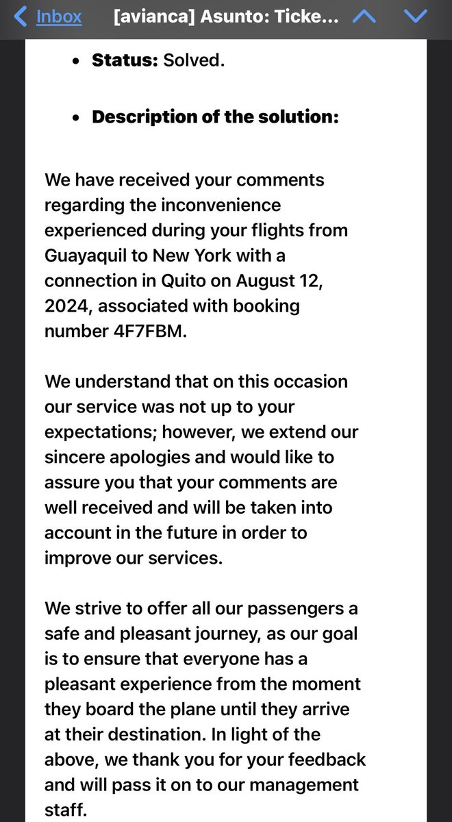 EdVilla44's tweet photo. @aviancaescucha @avianca with the response. Just wow. A simple sorry and nothing will change. I refuse to ever fly with #avianca again. Simply terrible. It’s not just on this occasion. It happens all the time. Just the first time I experienced it. Trust that it will be the last. #AviancaNoMas https://t.co/R8iW4UwonC