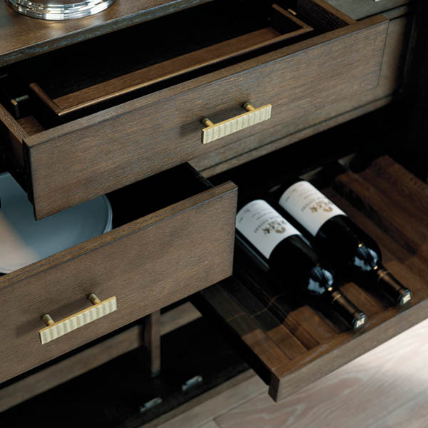 Frontgate's tweet photo. Serving drinks with a side of stunning! Unique detailing and incredible functionality: Is there anything the Eros Bar Cabinet doesn’t have? 
.
.
.
#barcart #barcabinet #diningroominspo #athomebar #diningspace #frontgate https://t.co/cIfFkvs62X