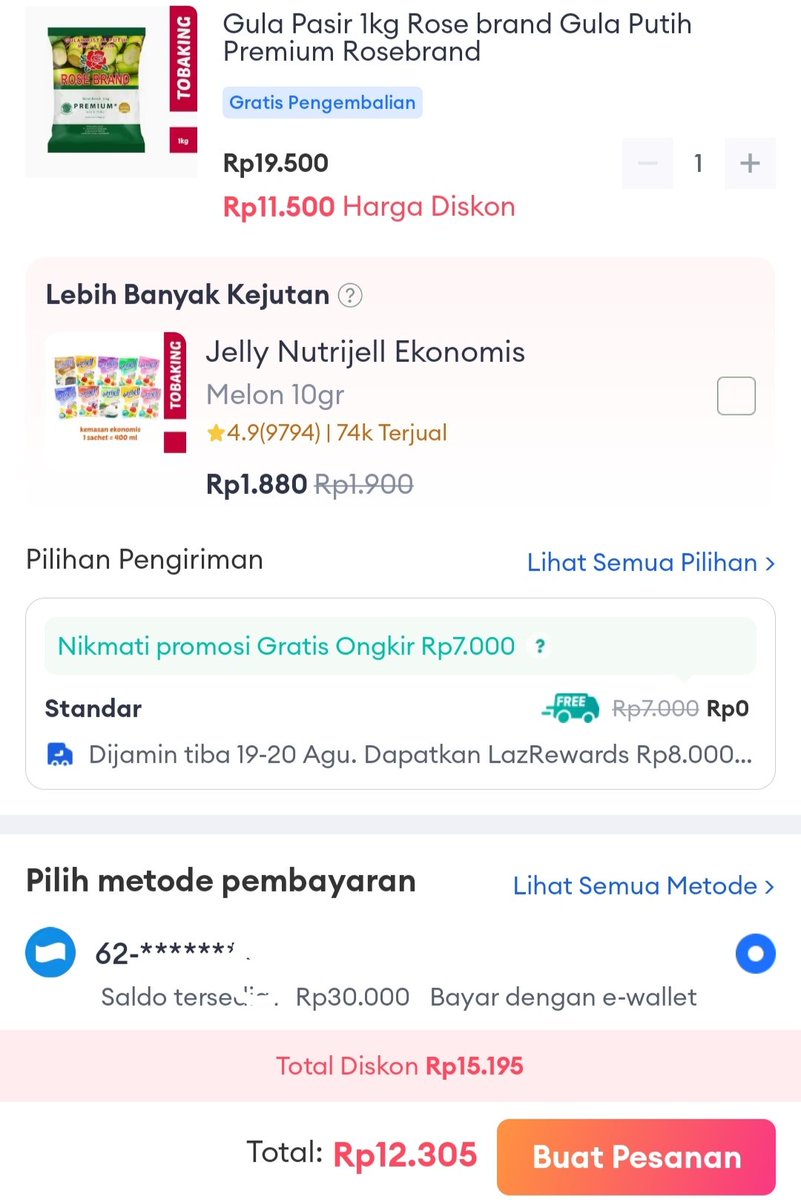 infopromobagus's tweet image. Gula Rose Brand 1kg Harga 12rb

Pakai Voucher Lucky Agg+Kebut

Cara Cekout bs lihat di sini bit.ly/46MllnA

Cekout Lewat Link di bawah ini 
s.lazada.co.id/s.H1aYz?cc

Voucher Kebut 5k
s.lazada.co.id/s.Hebja?cc