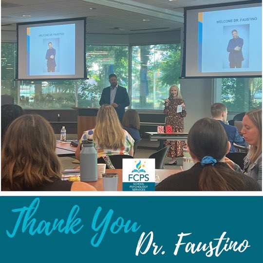 Today <a href="/fcpsnews/">Fairfax Schools 🌟</a> School Psychologists had the pleasure of listening, learning, and growing with the <a href="/nasponline/">National Association of School Psychologists</a> President Dr. Peter Faustino! We are grateful to have had this time to remind/teach us that we are #catalystsinaction as we start this school year! <a href="/Dr_Faustino/">Peter Faustino</a>