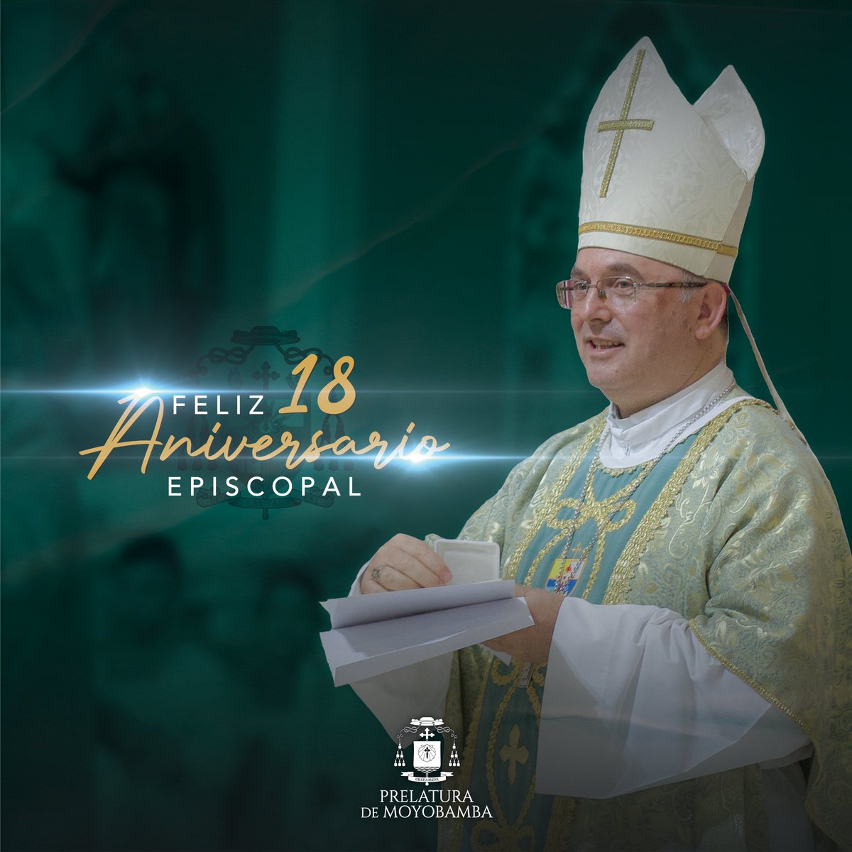 Mons. Rafael Escudero López-Brea ¡𝗙𝗲𝗹𝗶𝘇 𝟭𝟴 𝗔𝗻𝗶𝘃𝗲𝗿𝘀𝗮𝗿𝗶𝗼 𝗘𝗽𝗶𝘀𝗰𝗼𝗽𝗮𝗹! 

Agradecemos el trabajo, entrega y dedicación a nuestra <a href="/Prela_Moyobamba/">Prelatura de Moyobamba</a>, siempre mirando a Jesús y a María como guías en su día a día. 

Gracias por su sí generoso.