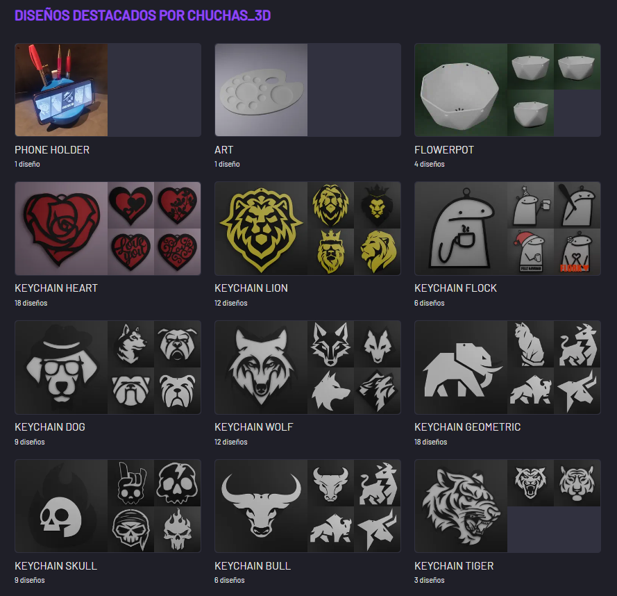 Chuchas_3D's tweet photo. I've already uploaded more than 100 keychains to #cults3d :D https://t.co/siHkq7igmB