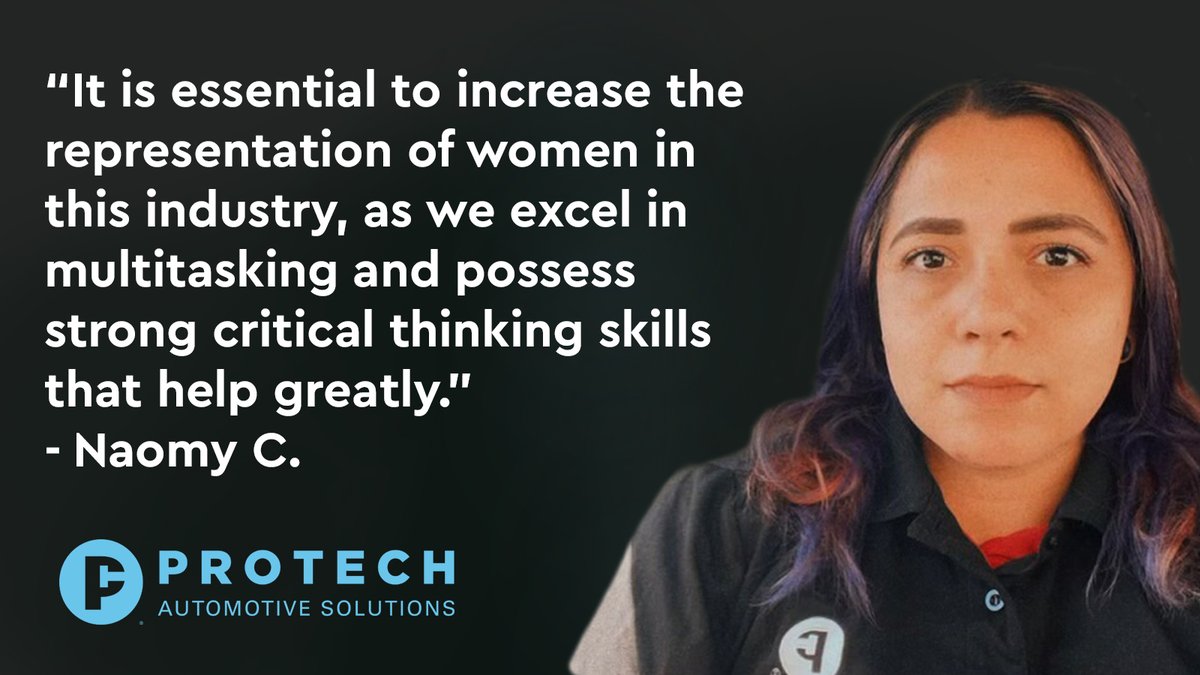 ProtechAuto's tweet photo. At Protech, we are proud to have talented women who are making waves in the industry 💪🏼 We asked them what their favorite part of working at Protech is and what advice they would give to other women joining the industry. Swipe to read their inspiring answers. #WomenatProtech https://t.co/p5QuyPdQdY