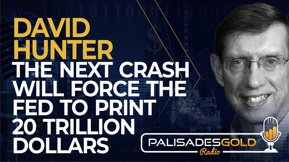David Hunter: The Next Crash will Force the Fed to Print 20 Trillion Dollars
x.com/PalisadesRadio…
<a href="/DaveHcontrarian/">David Hunter</a> #Markets #Meltup #Fed #Liquidity #FedPolicy #Debt #Forecast #Inflation #GlobalBust #Bonds #Commodities #Dollar #Gold