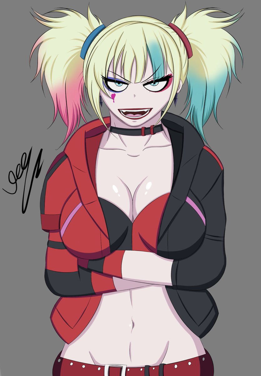Anime Harley. I really like this desing. #HarleyQuinn #fanart #animeart