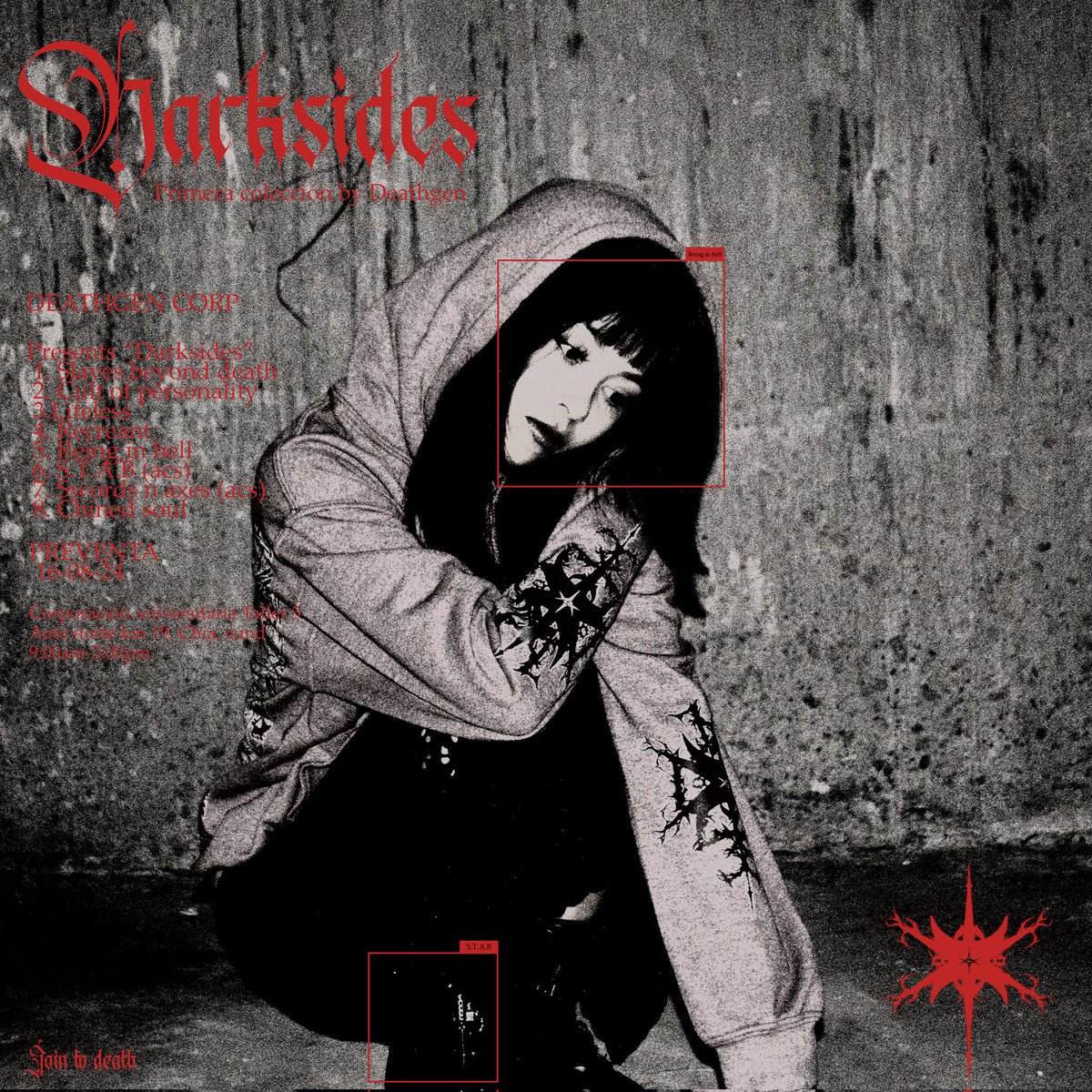 DEATHGEN_'s tweet photo. ⛓️𝔐𝔞ñ𝔞𝔫𝔞⛓️

Conoce la primera colección "Darksides" en la feria empresarial #emprendet5 en Taller 5 (sede chía)

9:00am - 3:00pm🩸

7 piezas: 
- Slaves Beyond Death
- Cult of personality 
- Lifeless
- Recreant
- Reing in hell
- S.T.A.B*
- Swords n axes*
- Chained soul* https://t.co/PK6m3oGHgW