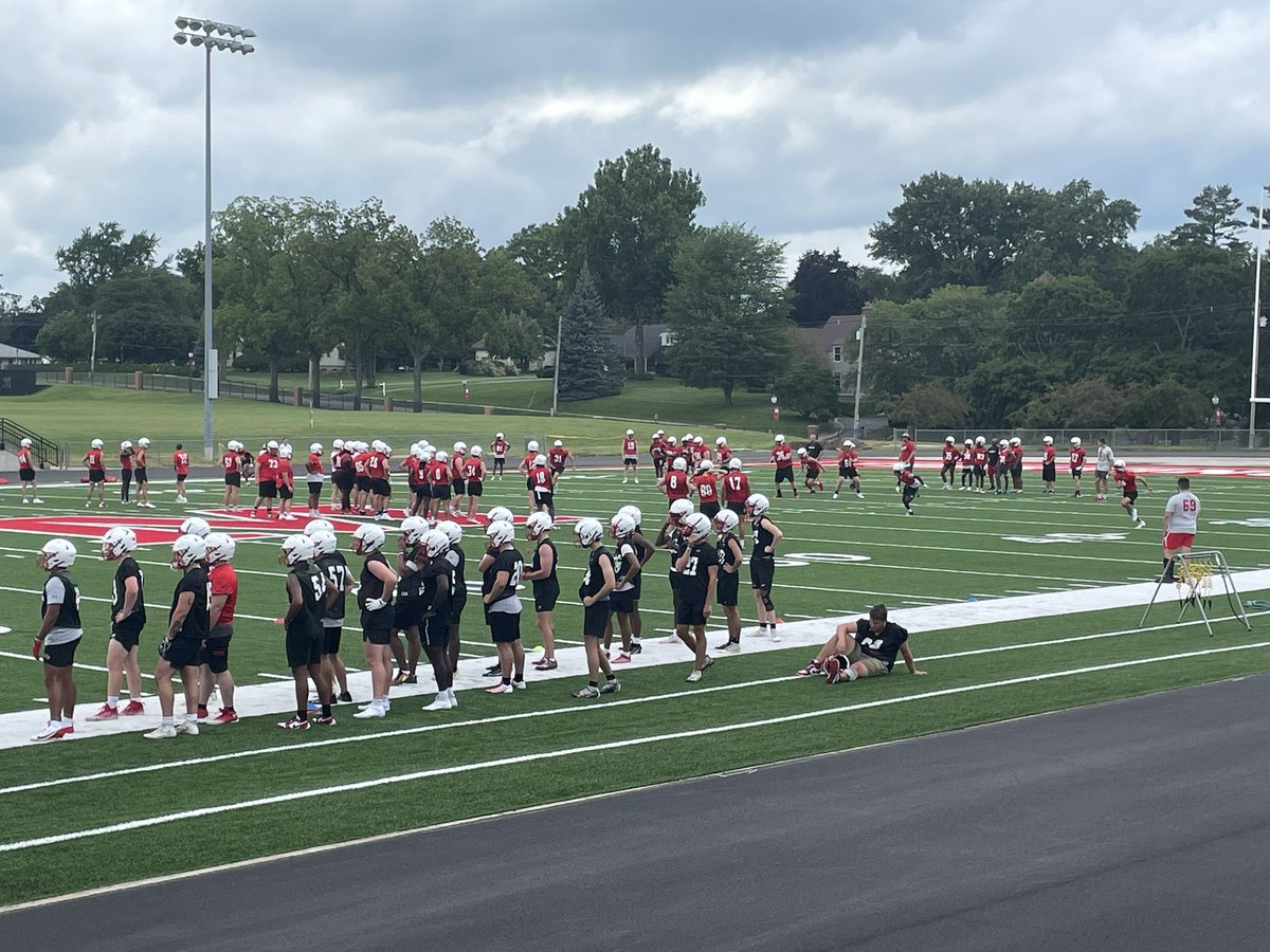 First official <a href="/RollScotsFB/">Monmouth College Football</a> practice on the new <a href="/MonmouthCollege/">Monmouth College</a> turf! #RollScots