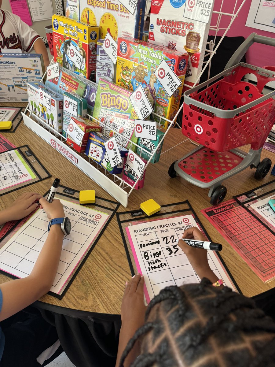 PowellinPrimary's tweet photo. Rounding to the nearest ten is more fun at @Target 🎯 #mathismyjam #welcomebackfcs #fcswelcomeback #sbcebobcats https://t.co/OlXeETVMuB